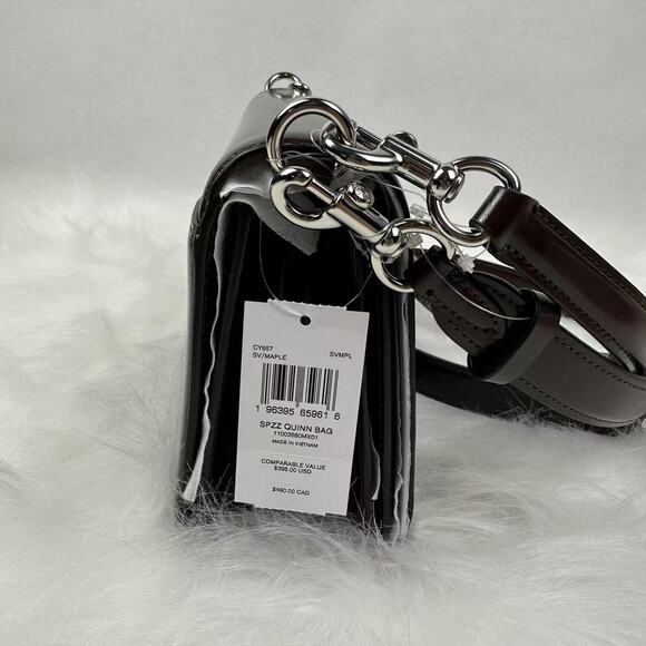 Coach Quinn Shoulder/Crossbody Bag In Leather/Maple CY657 NWT - Picture 6 of 9